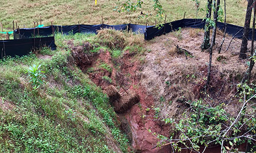 Upstate Forever monitoring discovers dangerous gully forming along pipeline in Spartanburg